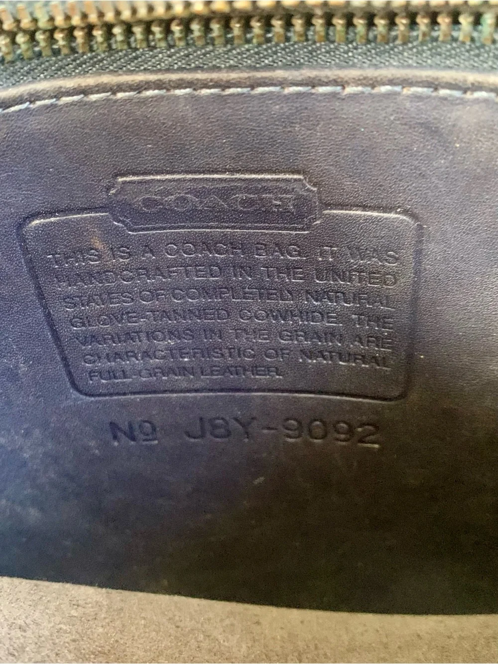 Vintage Coach Navy Leather Crossbody -Messenger Bag